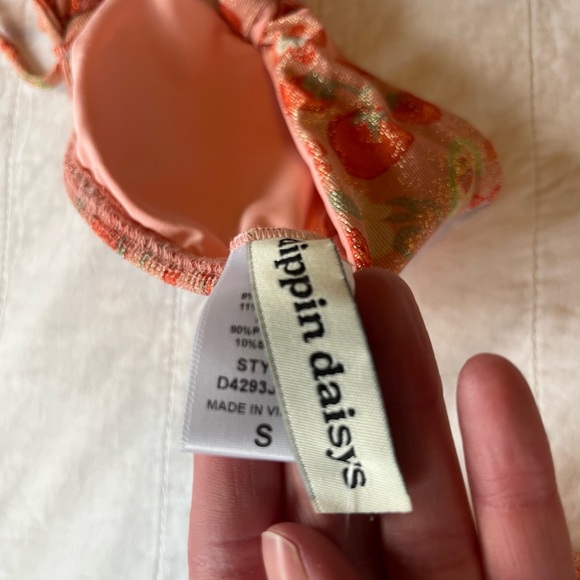 Dippin' Daisy's Shimmery Pomodoro Bandeau Bikini Set - Picture 9 of 9